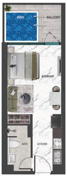 SAMANA Ivy Gardens 2 - STUDIO WITH POOL