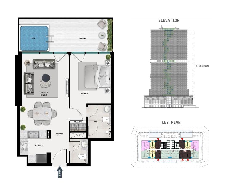 SAMANA Barari Lagoons - 1 BHK
