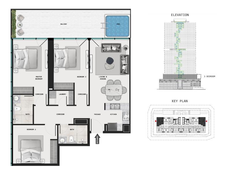 SAMANA Barari Lagoons - 3 BHK