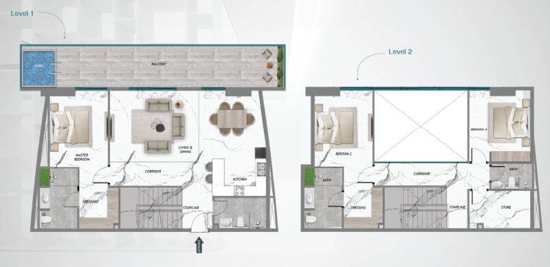 SAMANA Barari Heights - 2 BHK Duplex