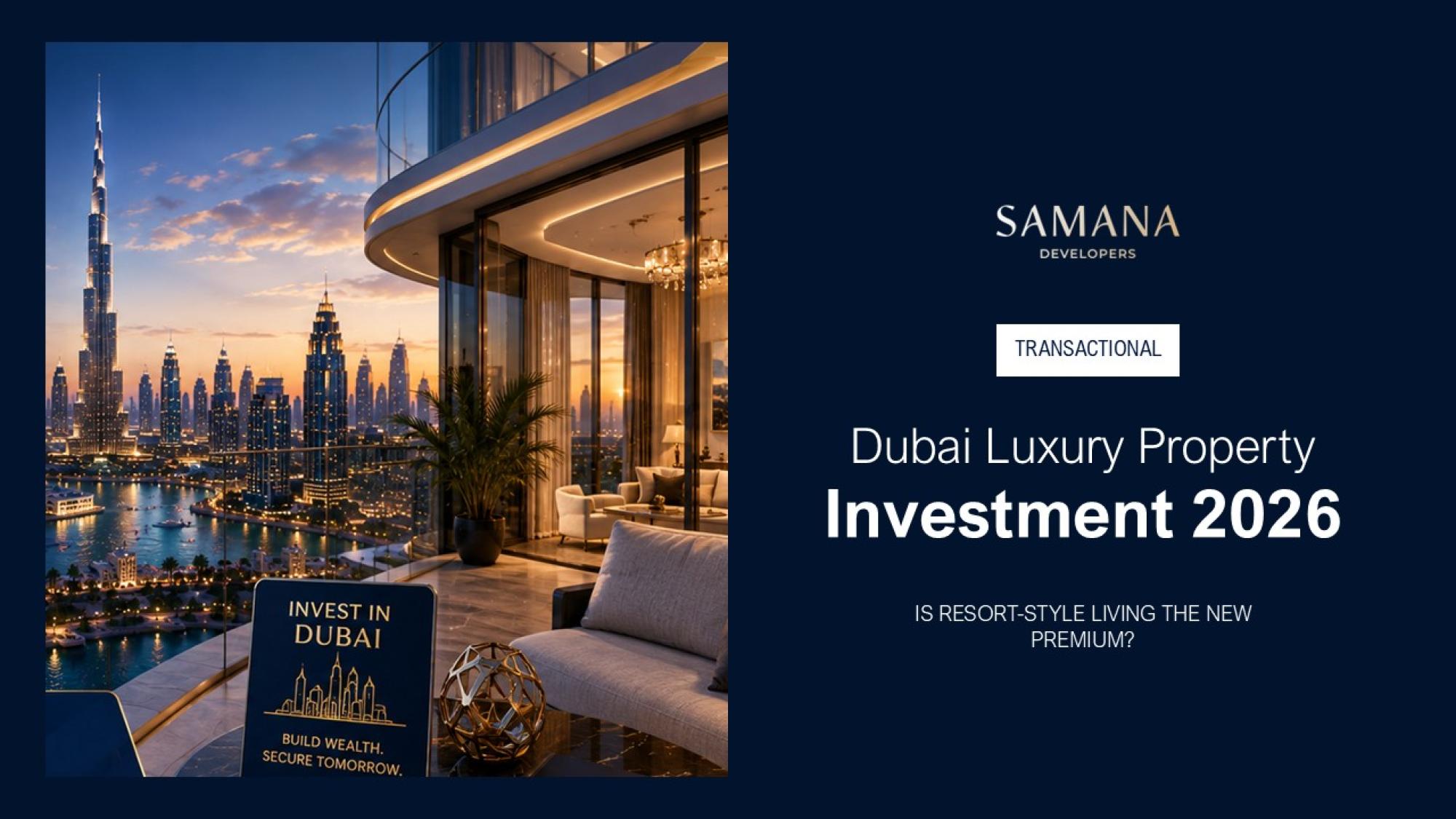 Dubai Luxury Property Investment 2026: Is Resort-Style Living the New Premium?