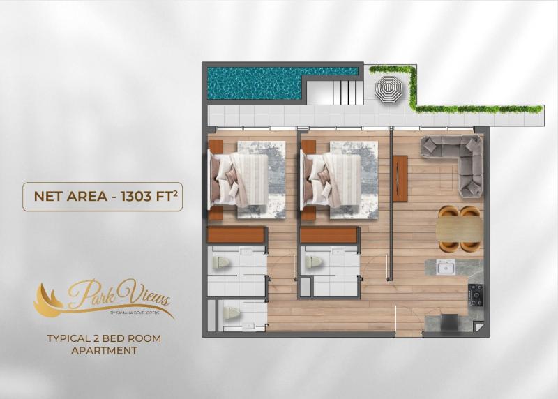 SAMANA Park Views - 2 Bedroom