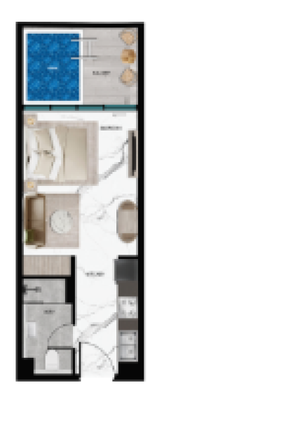 SAMANA Barari Twin Towers - STUDIO WITH POOL