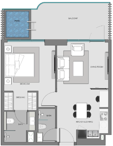 SAMANA Imperial Garden - 1 BHK
