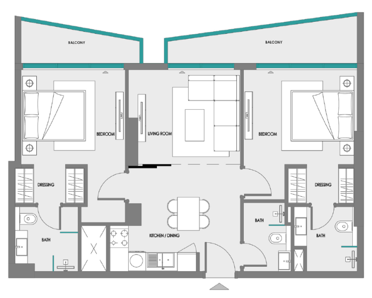 SAMANA Greenfield - 2BHK - Type 3