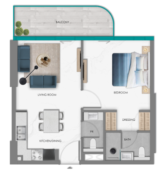 SAMANA South Haven - 1BHK - Type 1