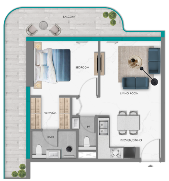 SAMANA South Haven - 1BHK - Type 3