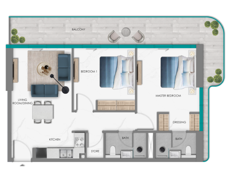 SAMANA South Haven - 2BHK